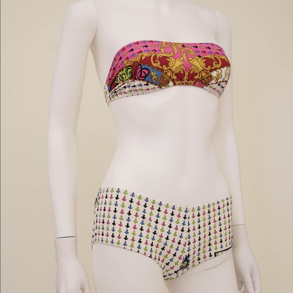 Versace Cross Print Swimsuit - Picture 3 of 7